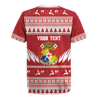 Personalised Tonga Rugby Christmas Rugby Jersey Mate Maa Tonga Ngatu Pattern LT14 - Polynesian Pride
