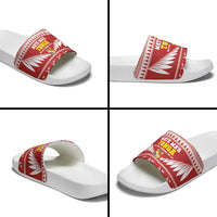 Tonga Rugby Christmas Slide Sandals Mate Maa Tonga Ngatu Pattern LT14 - Polynesian Pride