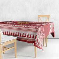 Tonga Rugby Christmas Tablecloth Mate Maa Tonga Ngatu Pattern LT14 - Polynesian Pride