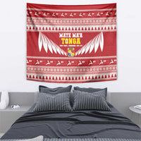 Tonga Rugby Christmas Tapestry Mate Maa Tonga Ngatu Pattern LT14 - Polynesian Pride