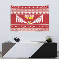 Tonga Rugby Christmas Tapestry Mate Maa Tonga Ngatu Pattern LT14 - Polynesian Pride