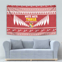 Tonga Rugby Christmas Tapestry Mate Maa Tonga Ngatu Pattern LT14 - Polynesian Pride