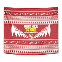 Tonga Rugby Christmas Tapestry Mate Maa Tonga Ngatu Pattern LT14 - Polynesian Pride