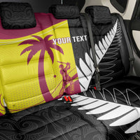 New Zealand and West Indies Cricket Custom Back Car Seat Cover Black Cap Windies Together - Polynesian Pride