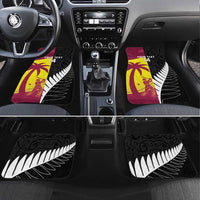 New Zealand and West Indies Cricket Custom Car Mats Black Cap Windies Together - Polynesian Pride