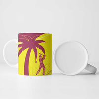 New Zealand and West Indies Cricket Custom Ceramic Mug Black Cap Windies Together - Polynesian Pride