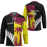 New Zealand and West Indies Cricket Custom Hockey Jersey Black Cap Windies Together LT14 - Polynesian Pride