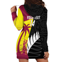 New Zealand and West Indies Cricket Custom Hoodie Dress Black Cap Windies Together - Polynesian Pride