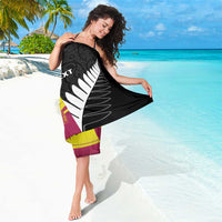 New Zealand and West Indies Cricket Custom Sarong Black Cap Windies Together - Polynesian Pride