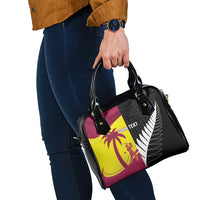 New Zealand and West Indies Cricket Custom Shoulder Handbag Black Cap Windies Together - Polynesian Pride