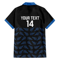 New Zealand Silver Fern Cricket Custom Family Matching Puletasi and Hawaiian Shirt Black Cap T20 Version - Polynesian Pride