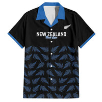 New Zealand Silver Fern Cricket Custom Family Matching Summer Maxi Dress and Hawaiian Shirt Black Cap T20 Version - Polynesian Pride