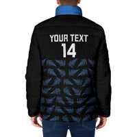 New Zealand Silver Fern Cricket Custom Padded Jacket Black Cap T20 Version - Polynesian Pride