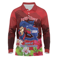 Ayiti-Cheri Independence Day Long Sleeve Polo Shirt Land of High Mountains