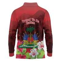 Ayiti-Cheri Independence Day Long Sleeve Polo Shirt Land of High Mountains