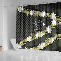 Born And Raised Aloha Hawaii Shower Curtain Kanaka Kakau Hawaiian Tiare Pakalana Lei LT14 - Polynesian Pride