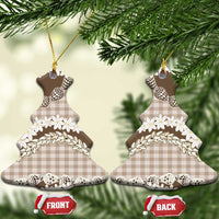 Brown Hawaii Tiare and Shell Lei Ceramic Ornament Hawaiian Palaka Luxury Vibes LT14 Christmas Tree Brown - Polynesian Pride