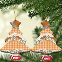 Orange Hawaii Tiare and Shell Lei Ceramic Ornament Hawaiian Palaka Luxury Vibes LT14 Christmas Tree Orange - Polynesian Pride