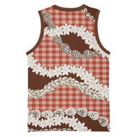Red Hawaii Tiare and Shell Lei Basketball Jersey Hawaiian Palaka Luxury Vibes LT14 - Polynesian Pride