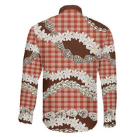 Red Hawaii Tiare and Shell Lei Family Matching Puletasi and Hawaiian Shirt Hawaiian Palaka Luxury Vibes - Polynesian Pride
