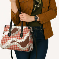 Red Hawaii Tiare and Shell Lei Leather Bag Hawaiian Palaka Luxury Vibes LT14 - Polynesian Pride