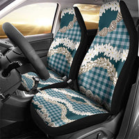 Dark Cyan Hawaii Tiare and Shell Lei Car Seat Cover Hawaiian Palaka Luxury Vibes LT14 - Polynesian Pride