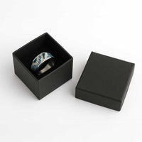 Dark Cyan Hawaii Tiare and Shell Lei Classic Ring Hawaiian Palaka Luxury Vibes LT14 - Polynesian Pride