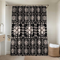 Aloha Hawaii Shell Quilt Bathroom Set Seamless Style LT14 Shower Curtain Only Black - Polynesian Pride