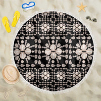 Aloha Hawaii Shell Quilt Beach Blanket Seamless Style LT14 One Size 150cm Black - Polynesian Pride