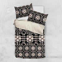 Aloha Hawaii Shell Quilt Bedding Set Seamless Style LT14 US Twin 172cm x 218cm Black - Polynesian Pride