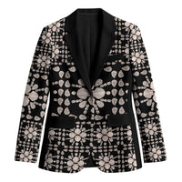 Aloha Hawaii Shell Quilt Blazer Seamless Style LT14 Unisex Black - Polynesian Pride