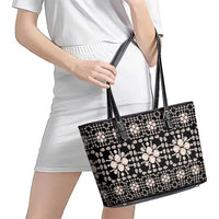 Aloha Hawaii Shell Quilt Leather Tote Bag Seamless Style LT14 - Polynesian Pride