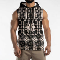 Aloha Hawaii Shell Quilt Sleeveless Zip Hoodie Seamless Style LT14 - Polynesian Pride
