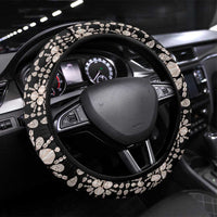 Aloha Hawaii Shell Quilt Steering Wheel Cover Seamless Style LT14 Universal Fit Black - Polynesian Pride