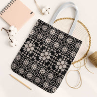 Aloha Hawaii Shell Quilt Tote Bag Seamless Style LT14 White Strap One Size Black - Polynesian Pride