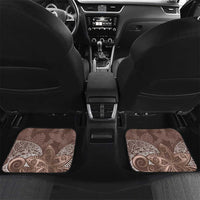 Mocha Mousse Polynesian Tribal Frangipani Tropical Vibe Car Mats