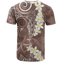 Mocha Mousse Polynesian Tribal Frangipani Tropical Vibe T Shirt