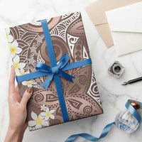 Mocha Mousse Polynesian Tribal Frangipani Tropical Vibe Wrapping Paper - Polynesian Pride