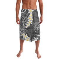 Gray Polynesian Tribal Frangipani Tropical Vibe Lavalava