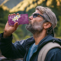 Pink Polynesian Tribal Frangipani Tropical Vibe 4 in 1 Can Cooler Tumbler