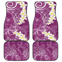 Pink Polynesian Tribal Frangipani Tropical Vibe Car Mats