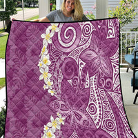 Pink Polynesian Tribal Frangipani Tropical Vibe Quilt LT14 Pink - Polynesian Pride