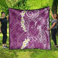 Pink Polynesian Tribal Frangipani Tropical Vibe Quilt LT14 - Polynesian Pride