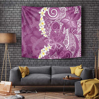 Pink Polynesian Tribal Frangipani Tropical Vibe Tapestry LT14 Pink - Polynesian Pride