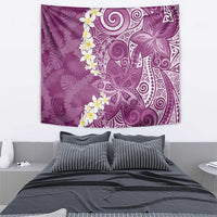 Pink Polynesian Tribal Frangipani Tropical Vibe Tapestry LT14 - Polynesian Pride