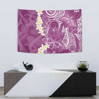 Pink Polynesian Tribal Frangipani Tropical Vibe Tapestry LT14 - Polynesian Pride