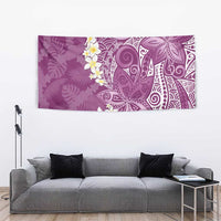 Pink Polynesian Tribal Frangipani Tropical Vibe Tapestry LT14 - Polynesian Pride