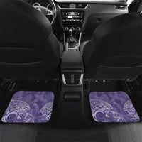 Violet Polynesian Tribal Frangipani Tropical Vibe Car Mats