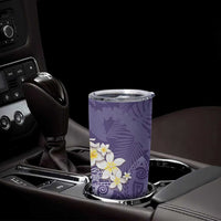 Violet Polynesian Tribal Frangipani Tropical Vibe Tumbler Cup