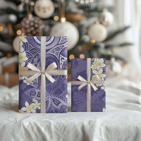 Violet Polynesian Tribal Frangipani Tropical Vibe Wrapping Paper - Polynesian Pride